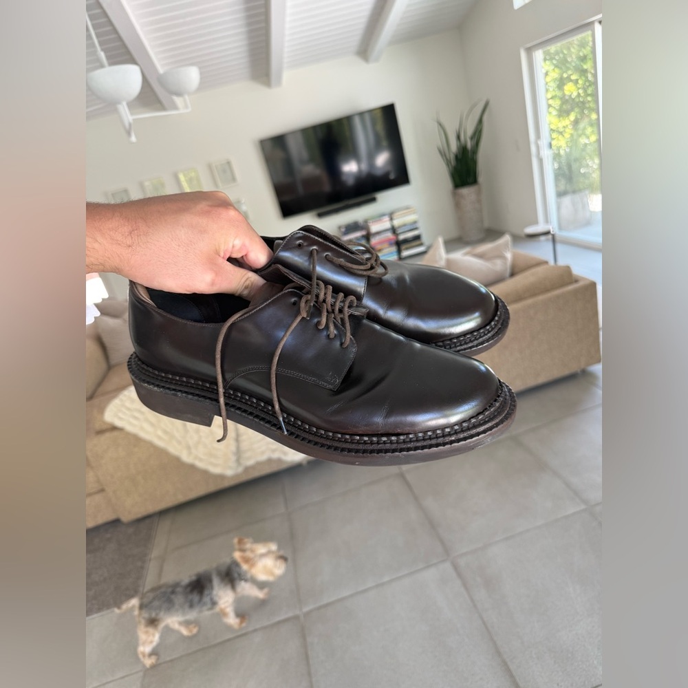 Giorgio Armani Brown Derby Oxfords Classic Design